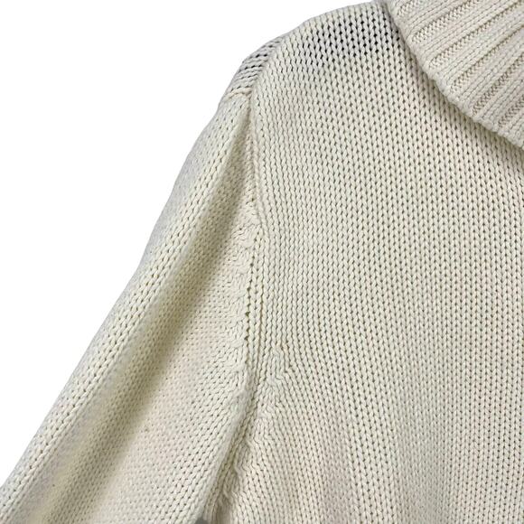 Pendleton Cable Knit Cowl Neck Ivory Sweater Womens Size XL - Picture 5 of 6